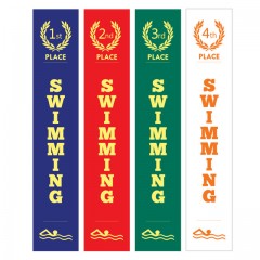 Buffalo Sports Pack of 4 Swimming Place Ribbons | 1st 2nd 3rd 4th